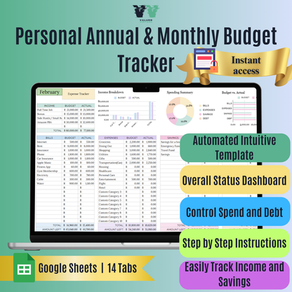 Personal Annual & Monthly Budget Tracker