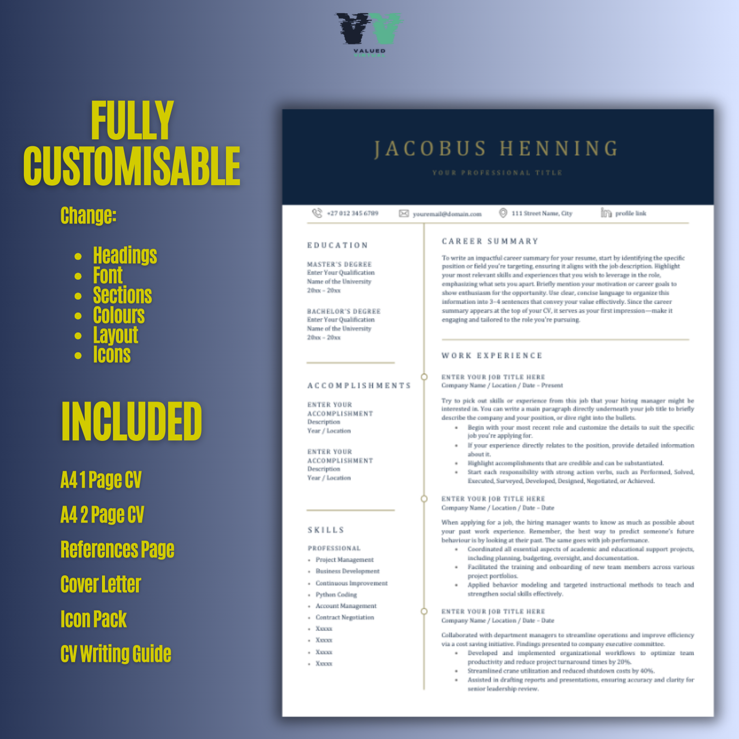 A4 CV Template